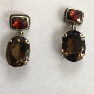 Lori Bonn Jewelry - Lori Bonn Smokey Topaz Red Garnet earrings 💖 Lori Bonn Jewelry - Lori Bonn Smokey Topaz Red Garnet earrings 💖